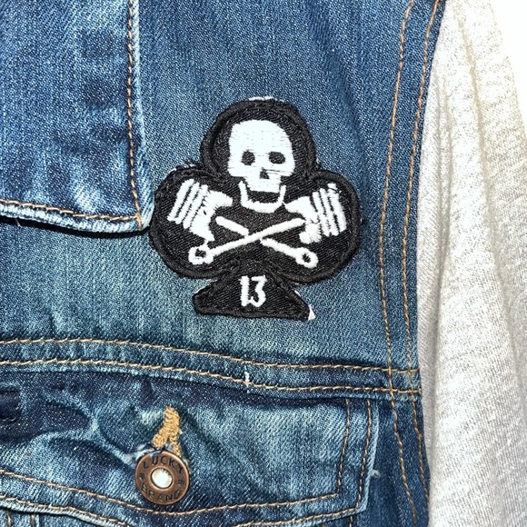 Lucky Brand Blue and Gray Jean Jacket - Picture 7 of 9